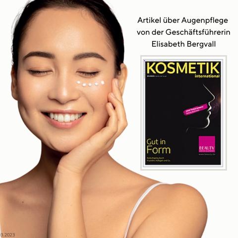 Artikel über Augenpflege von der Geschäftsführerin Elisabeth Bergvall von Creyan Skin System